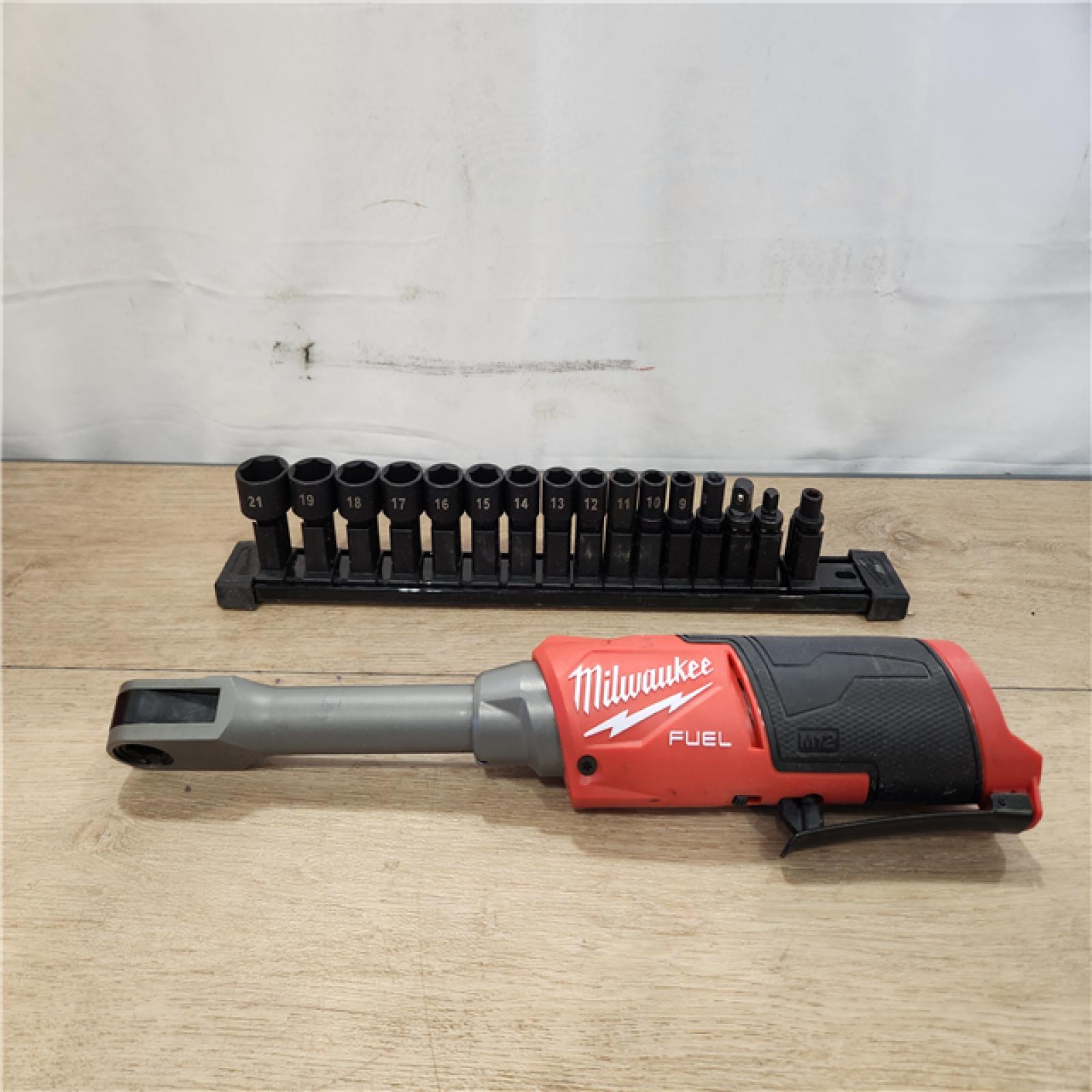 AS-IS- M12 FUEL INSIDER 12V Lithium-Ion Brushless Cordless 1/4 in. - 3/8 in. Extended Reach Box Ratchet (Tool-Only)