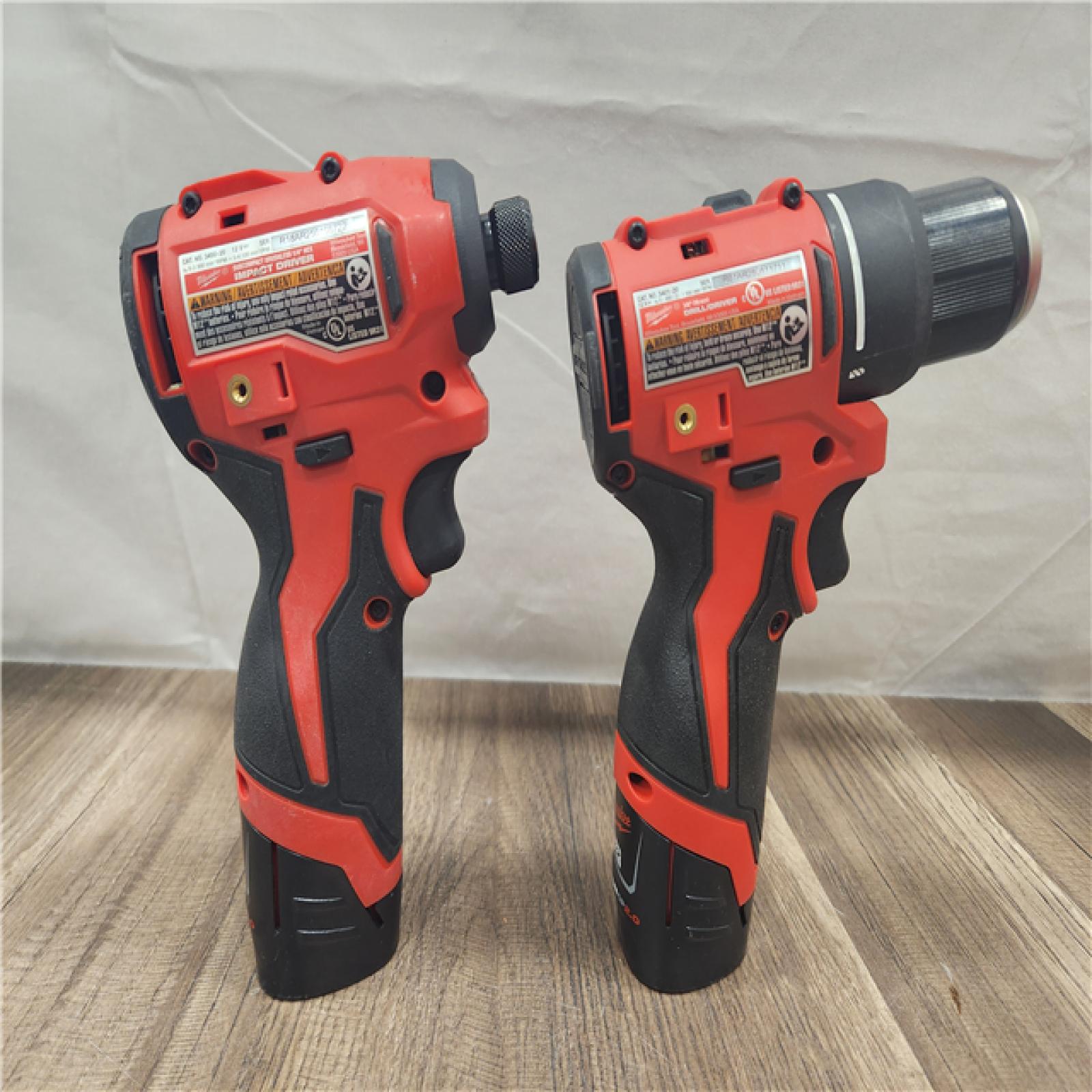 AS-IS- Milwaukee M12 Cordless Brushless 2 Tool Combo Kit