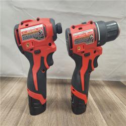 AS-IS- Milwaukee M12 Cordless Brushless 2 Tool Combo Kit