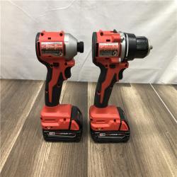 AS-IS Milwaukee 18V Lithium-Ion Brushless Cordless Compact Drill/Impact Combo Kit