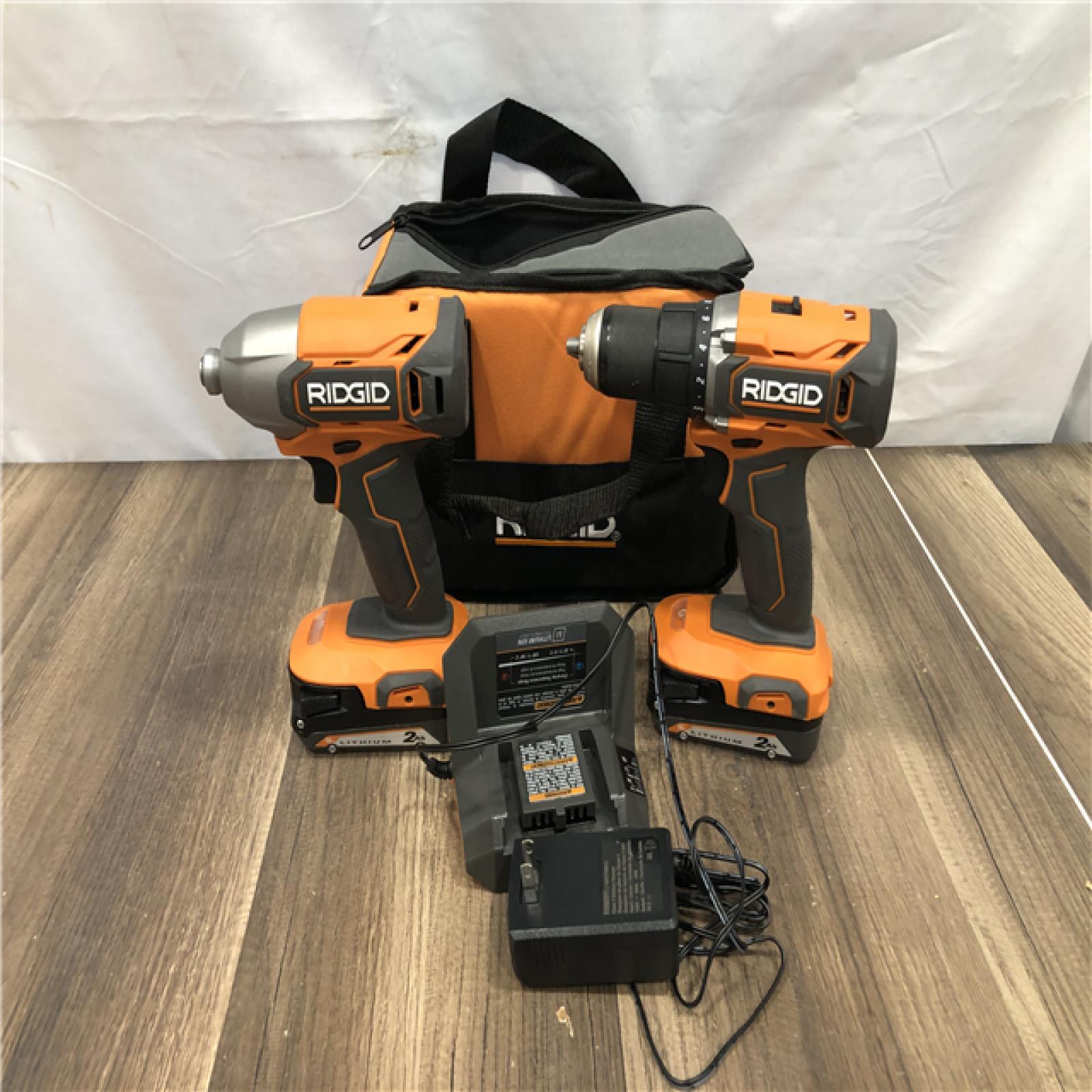AS-IS RIDGID 18V Cordless 2-Tool Combo Kit with Drill/Driver kit