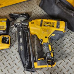 Houston Location - AS-IS DeWalt DCN660D1 20V 16 Gauge Cordless Angled Finish Nailer Kit W/ 2Ah Battery - Appears IN LIKE NEW Condition