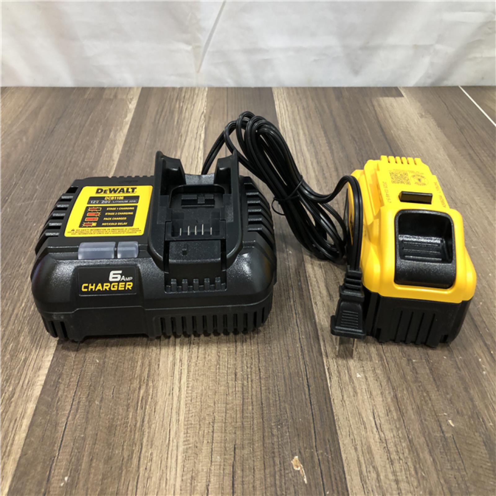 AS-IS DEWALT 20V MAX Lithium-Ion 6.0 Ah Battery and Charger