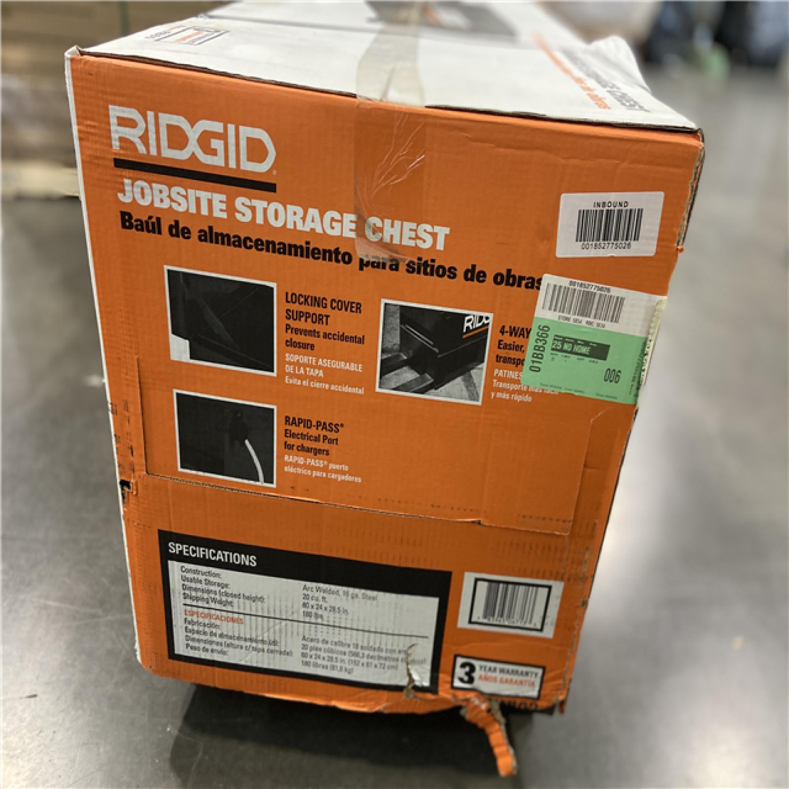 DALLAS LOCATION - RIDGID 60 in. x 24 in. Universal Storage Chest