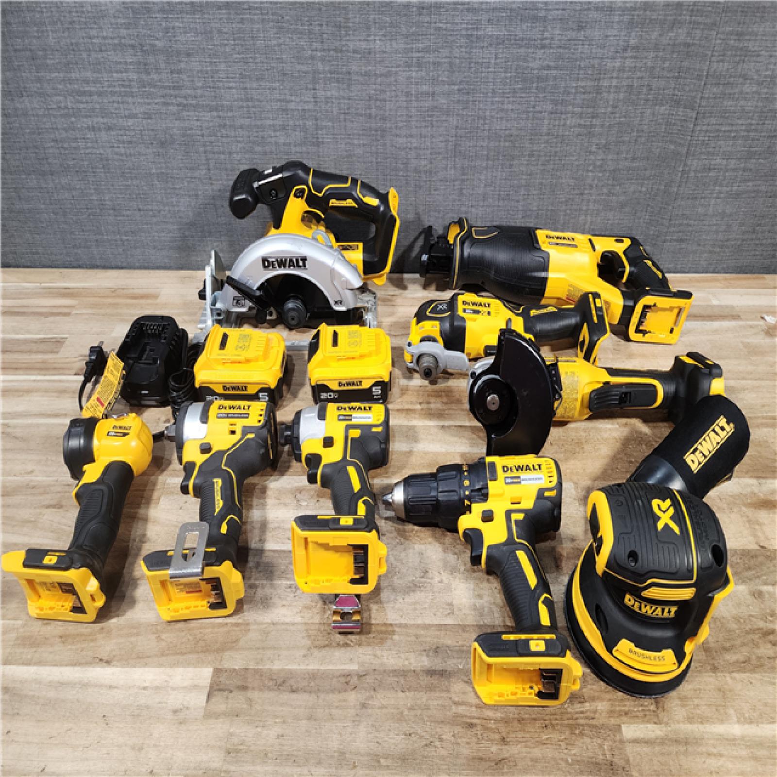HOUSTON LOCATION - AS - IS 20V MAX Lithium-Ion Cordless 9-Tool Combo Kit with 5.0 Ah Battery and Charger