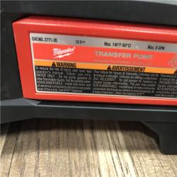 AS-IS Milwaukee 18-Volt 1/4 HP Lithium-Ion Cordless Transfer Pump (Tool Only)