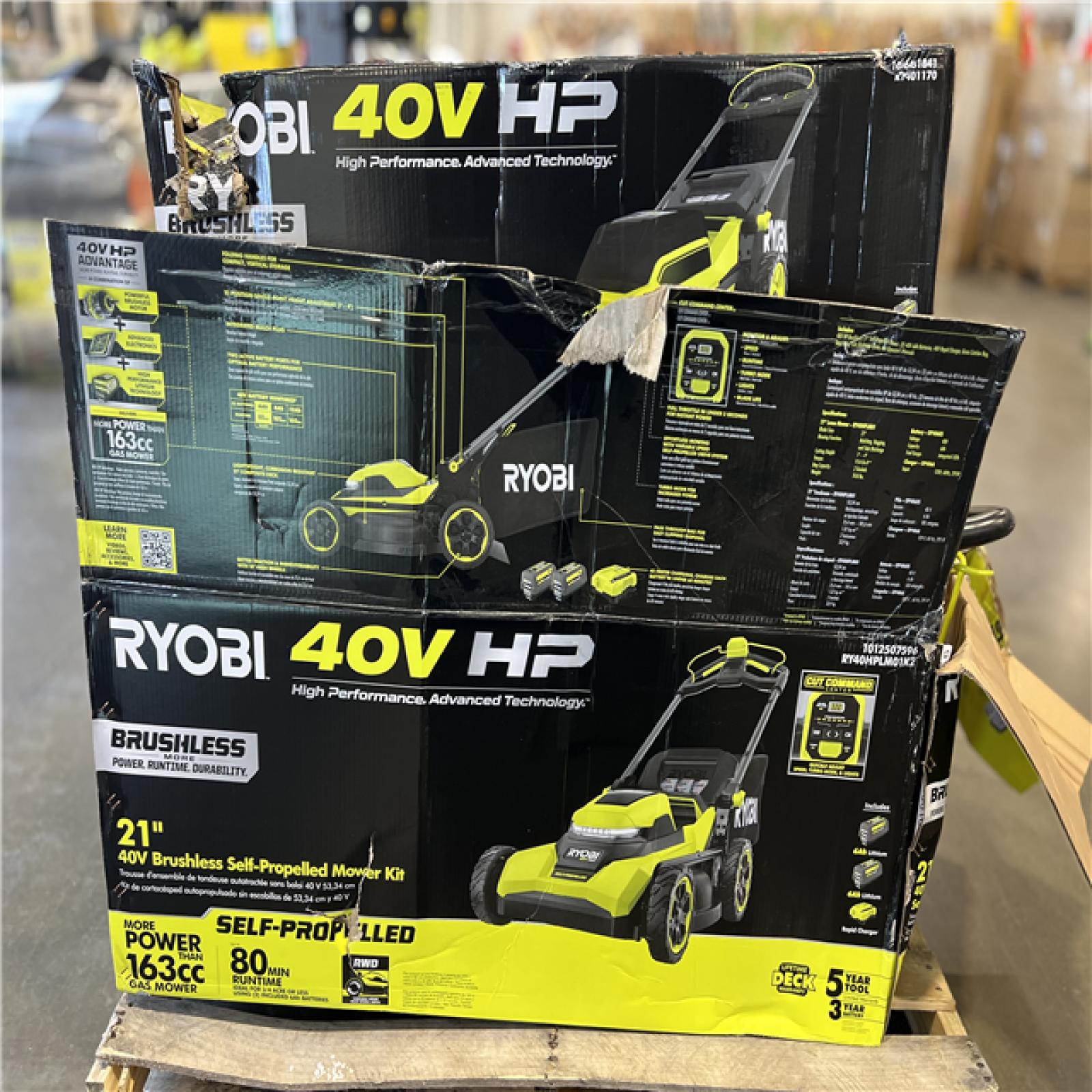 DALLAS LOCATION - RYOBI MOWER PALLET -(4 UNITS)