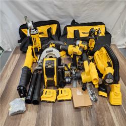 AS-IS - DEWALT 20V MAX Cordless 10 Tool Combo Kit with (2) 20V 2.0Ah Batteries, Charger, and Bag