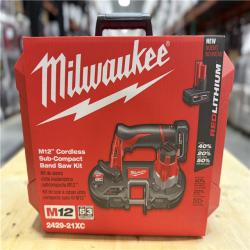 NEW! - Milwaukee M12 12V Lithium-Ion Cordless Sub-Compact Band Saw XC Kit with One 3.0h Battery  Charger and Hard Case