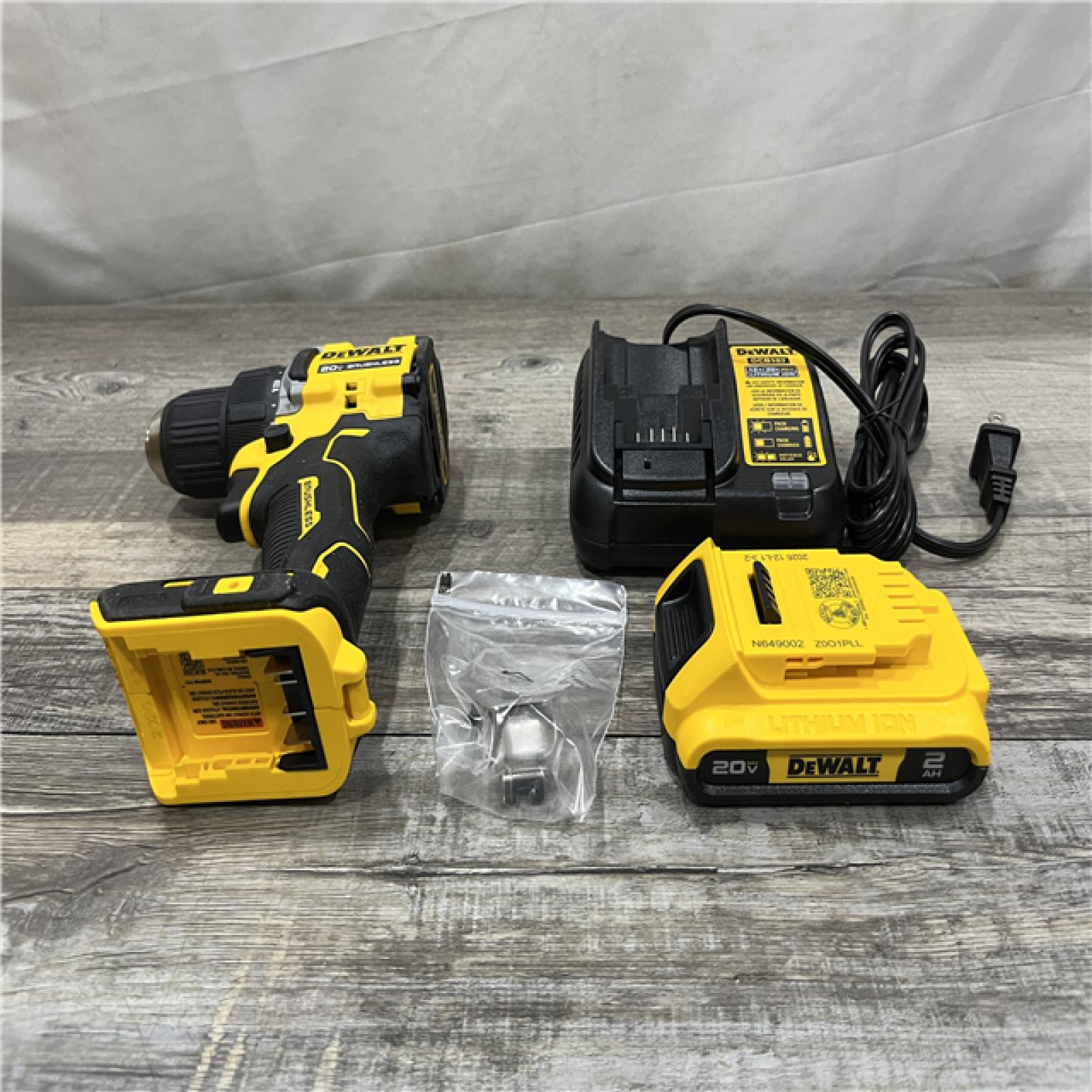 AS-IS DEWALT Atomic 20V Lithium-Ion Cordless Compact 1/2 in. Drill/Driver Kit