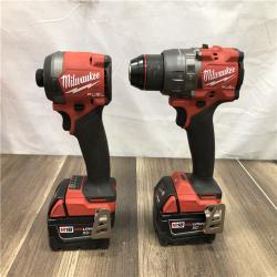 AS-IS Milwaukee FUEL 18V Lithium-Ion Brushless Cordless Hammer Drill and Impact Driver Combo Kit