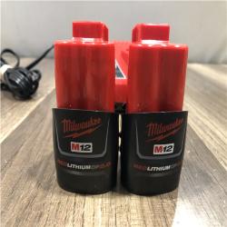 AS-IS M12 12-Volt Lithium-Ion Compact Battery Pack 2.0Ah and Charger Starter Kit
