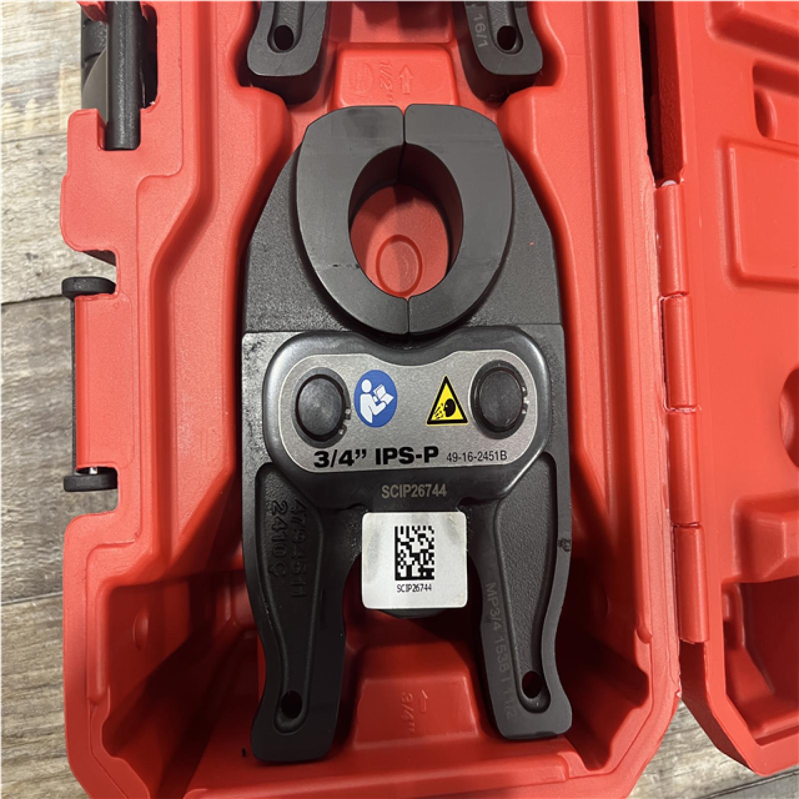 AS-IS Milwaukee 1/2 in. - 1 in. IPS-P Black Iron Pipe/Steel Press Jaw Kit for M12 FORCE LOGIC Press Tools