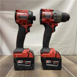 AS-IS Milwaukee  FUEL 18V Lithium-Ion Brushless Cordless Hammer Drill and Impact Driver Combo Kit