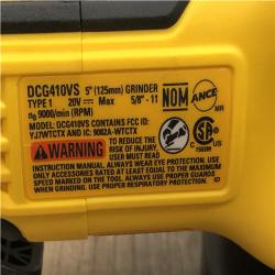 AS-IS DEWALT 20V XR Cordless 4-1/2. in. to 5 in. Variable Speed Angle Grinder (Tool Only)