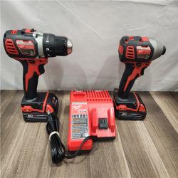 AS-IS- Milwaukee 18V Cordless Brushed 2-Tool Drill/Driver and Impact Driver Kit