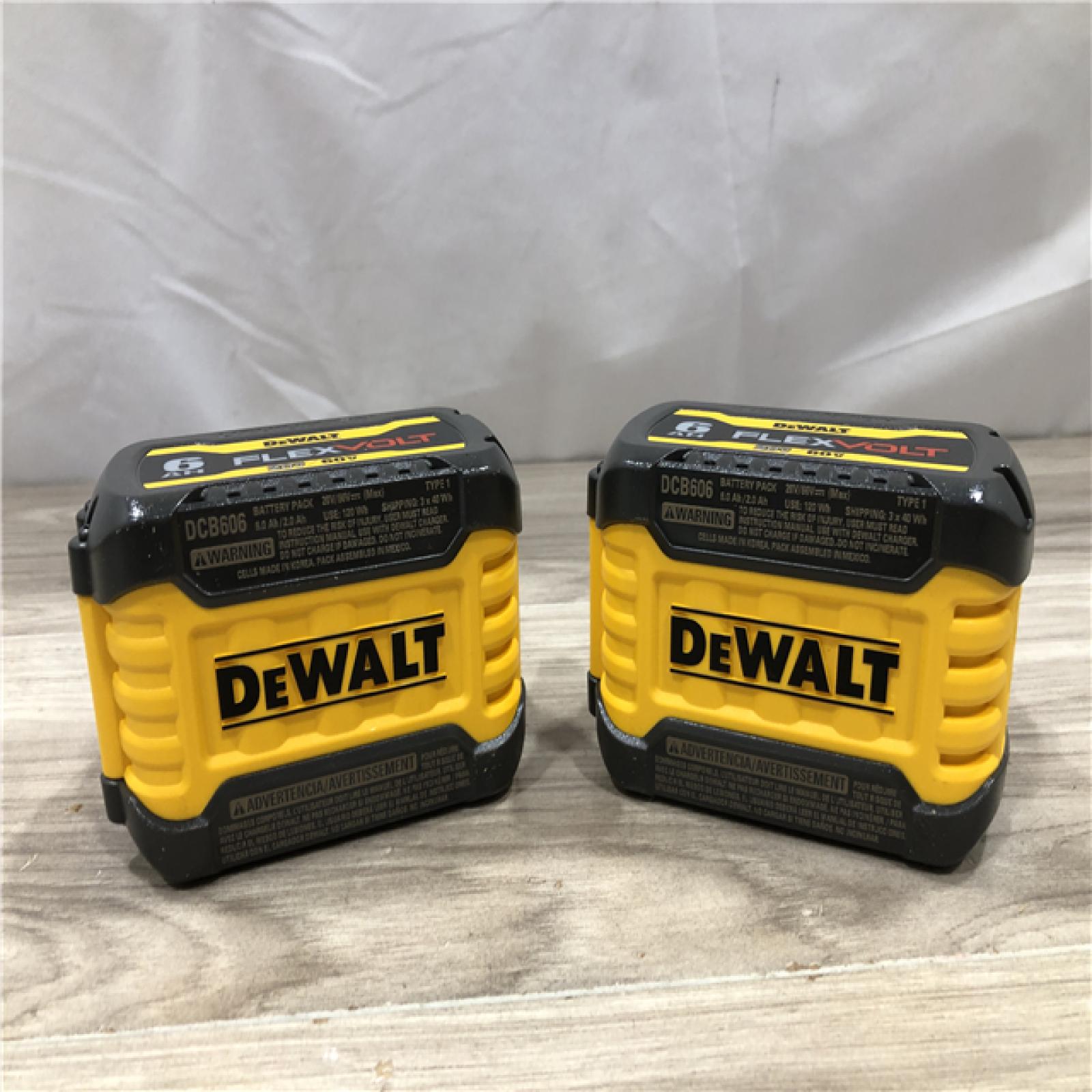 AS-IS DEWALT FLEXVOLT 20-Volt/60-Volt MAX Lithium-Ion 6.0Ah Battery Pack (2-Pack)