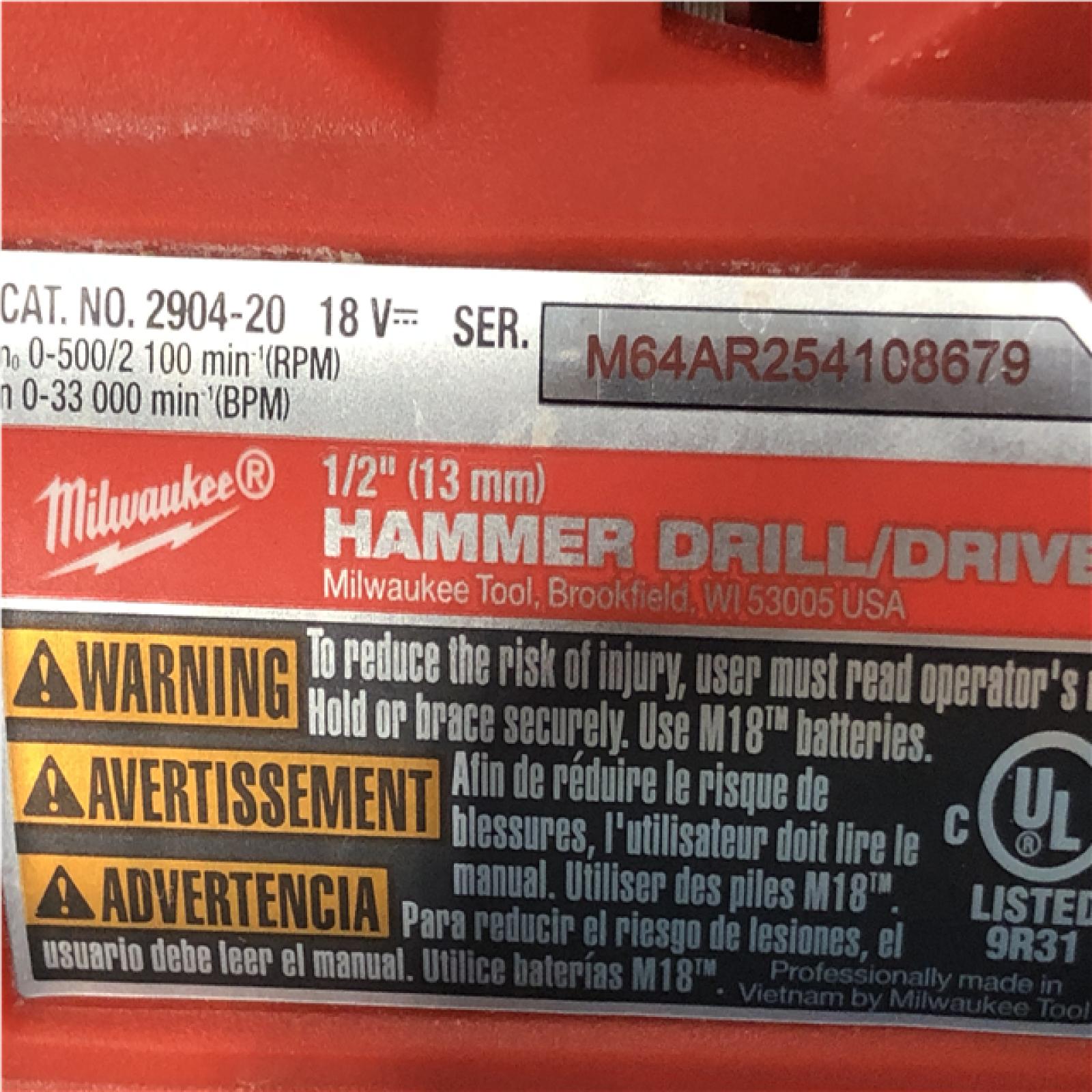 AS-IS Milwaukee FUEL 18V Lithium-Ion Brushless Cordless Hammer Drill and Impact Driver Combo Kit
