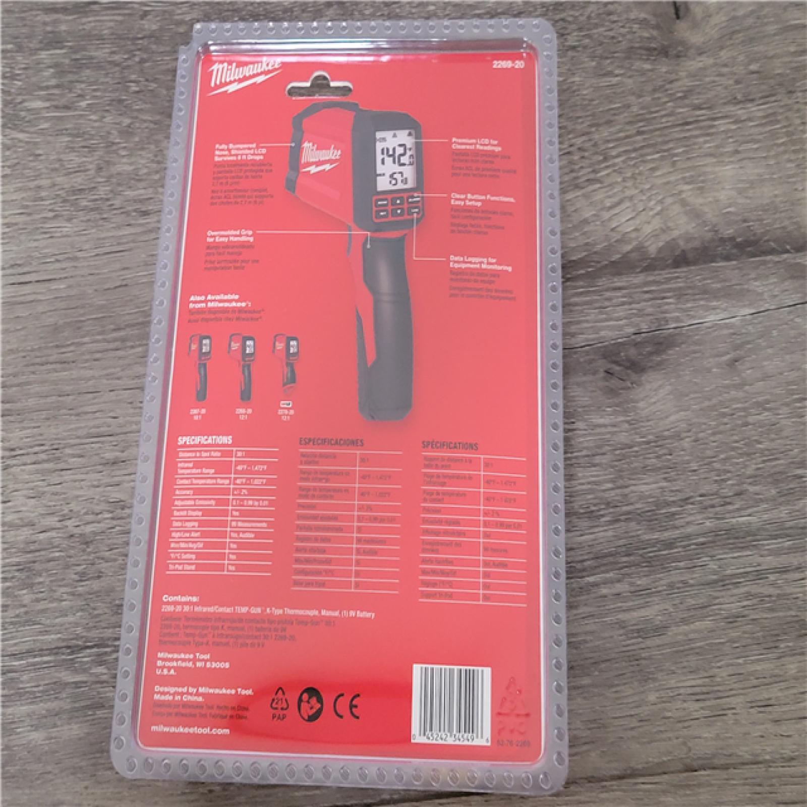 California NEW Milwaukee 30;1 Infrared/Contact Temp Gun