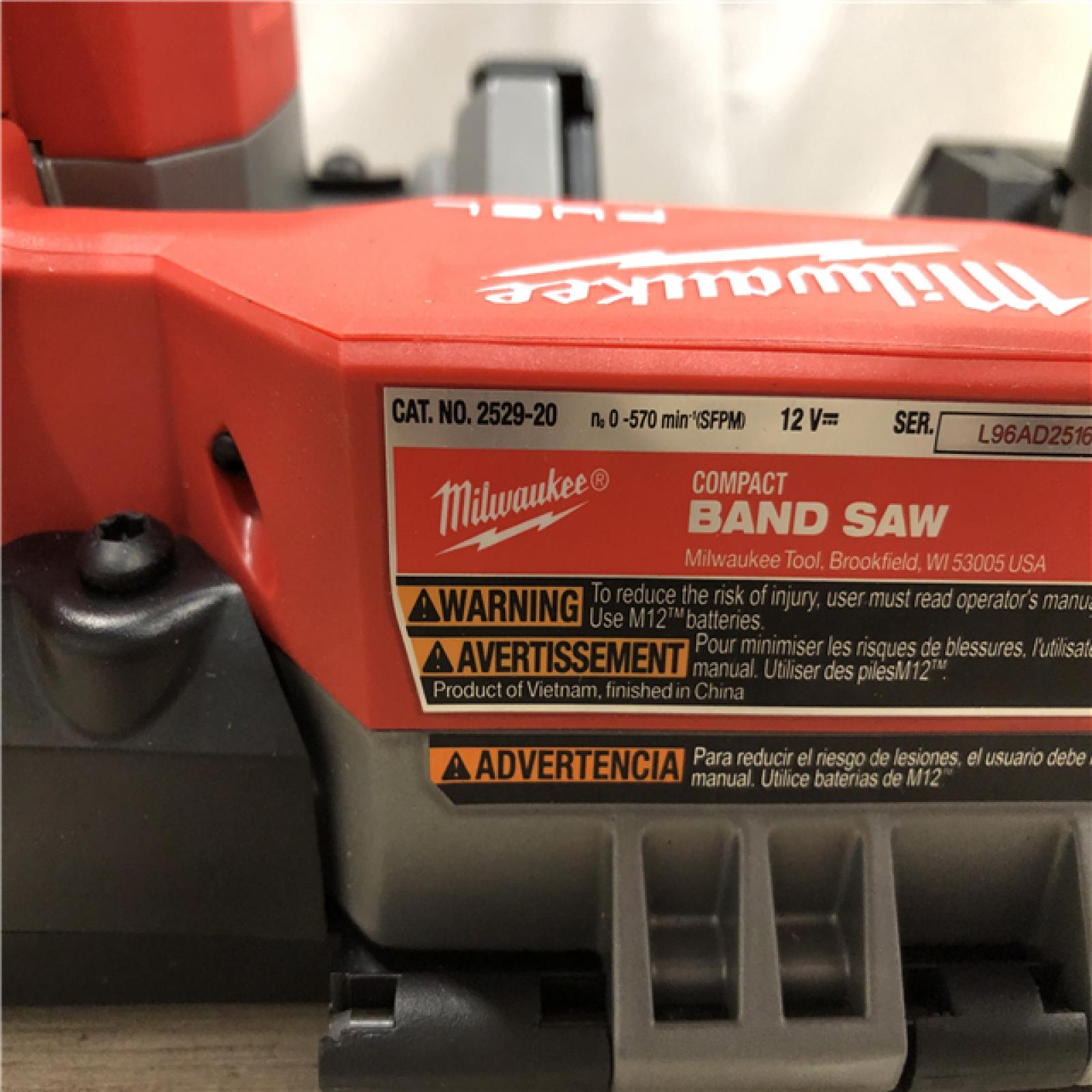 AS-IS Milwaukee M12 FUEL 12V Lithium-Ion Cordless Compact Band Saw (Tool-Only)