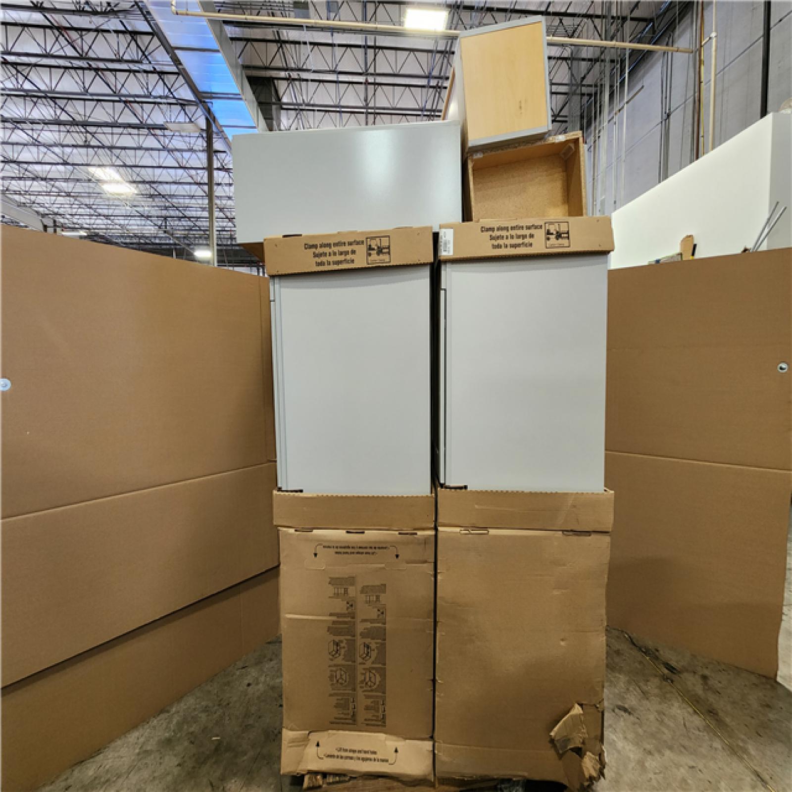 Phoenix AS-IS Mixed Hampton Bay Shaker Assembled Base Kitchen Cabinet in Dove Gray with Ball-Bearing Drawer Glides Pallet (7-Cabinets)