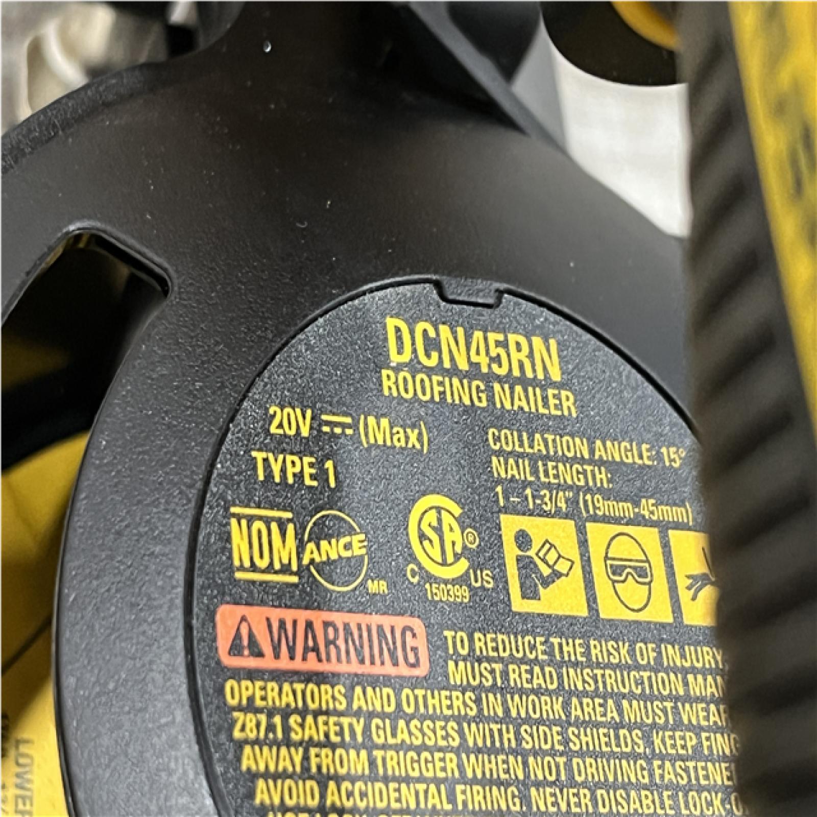 AS-IS DEWALT 20V MAX 15-Degree Electric Cordless Roofing Nailer (Tool Only)