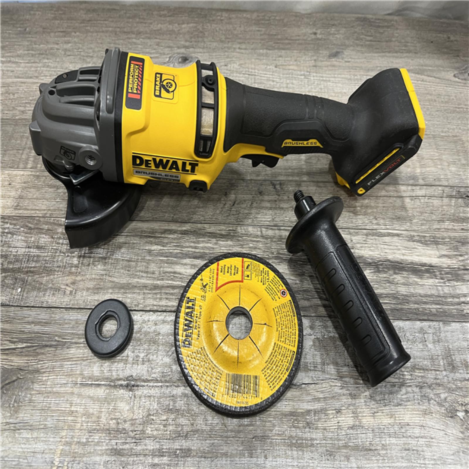 AS-IS DEWALT FLEXVOLT 60V MAX Cordless Brushless 4.5 in. to 6 in. Small Angle Grinder with Kickback Brake (Tool Only)