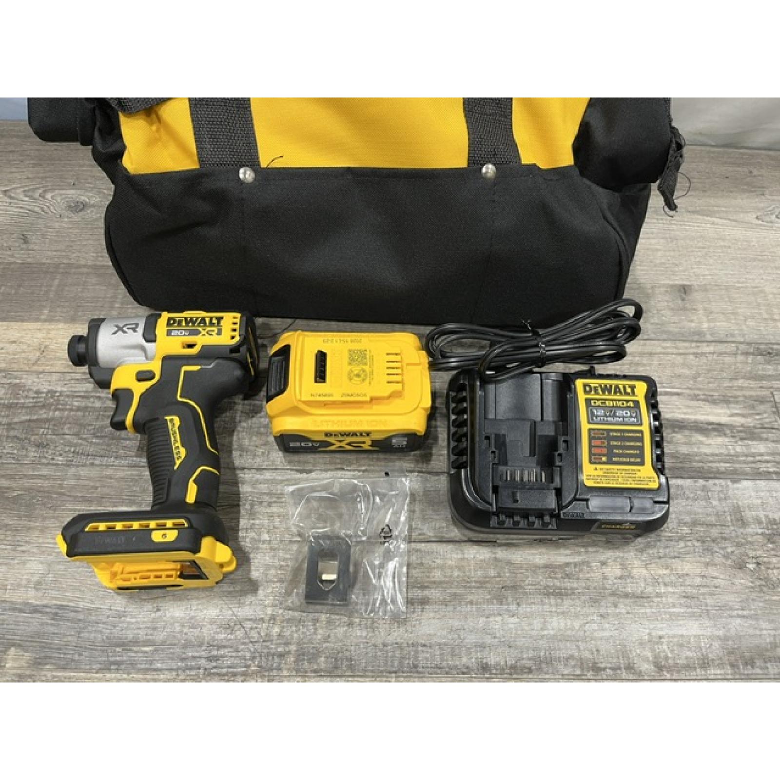 AS-IS DEWALT 20-Volt Maximum XR Lithium-Ion Cordless Brushless 1/4 in. 3-Speed Impact Driver Kit