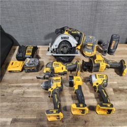HOUSTON LOCATION - AS-IS DEWALT 20-Volt MAX Lithium-Ion Cordless 7-Tool Combo Kit with 2.0 Ah Battery, 5.0 Ah Battery and Charger