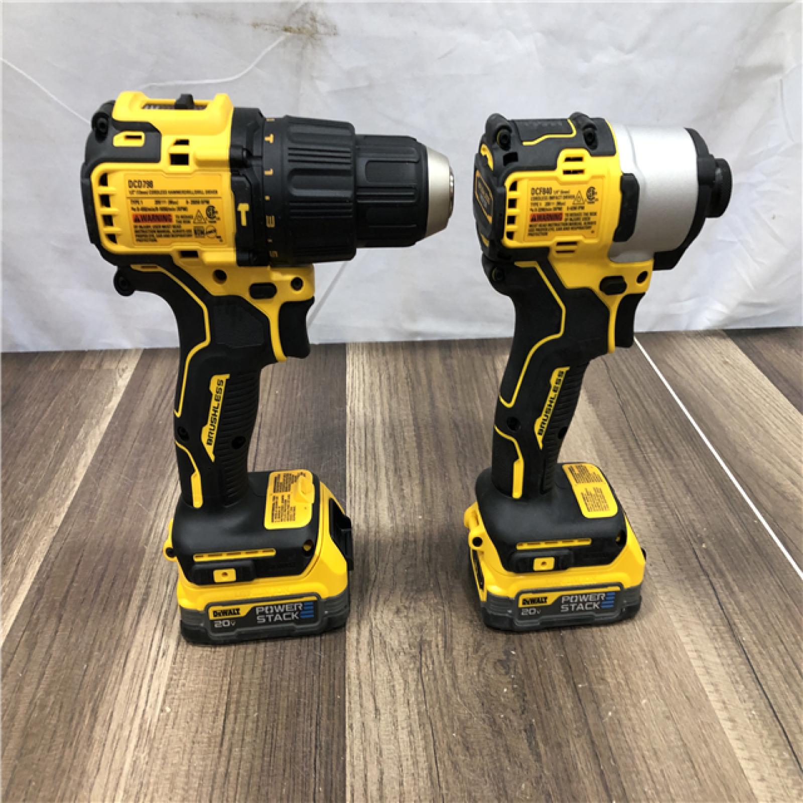 AS-IS DEWALT 20V MAX Lithium-Ion 2-Tool Cordless Brushless Combo Kit