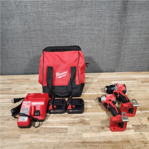 HOUSTON LOCATION - AS-IS Milwaukee 18V Lithium-Ion Brushless Cordless Compact Drill/Impact Combo Kit