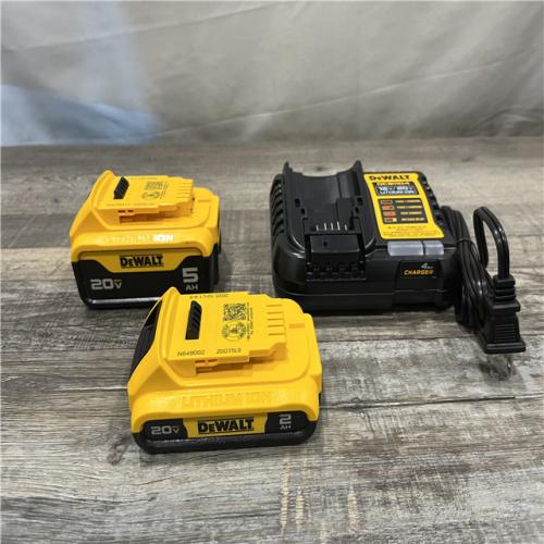 AS-IS DEWALT 20V MAX Lithium-Ion Battery Kit with 5.0Ah and 2.0Ah Battery and Charger