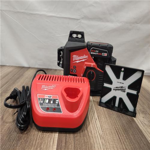 AS-IS- Milwaukee- M12 Green Beam Laser 360° 3-Plane Kit