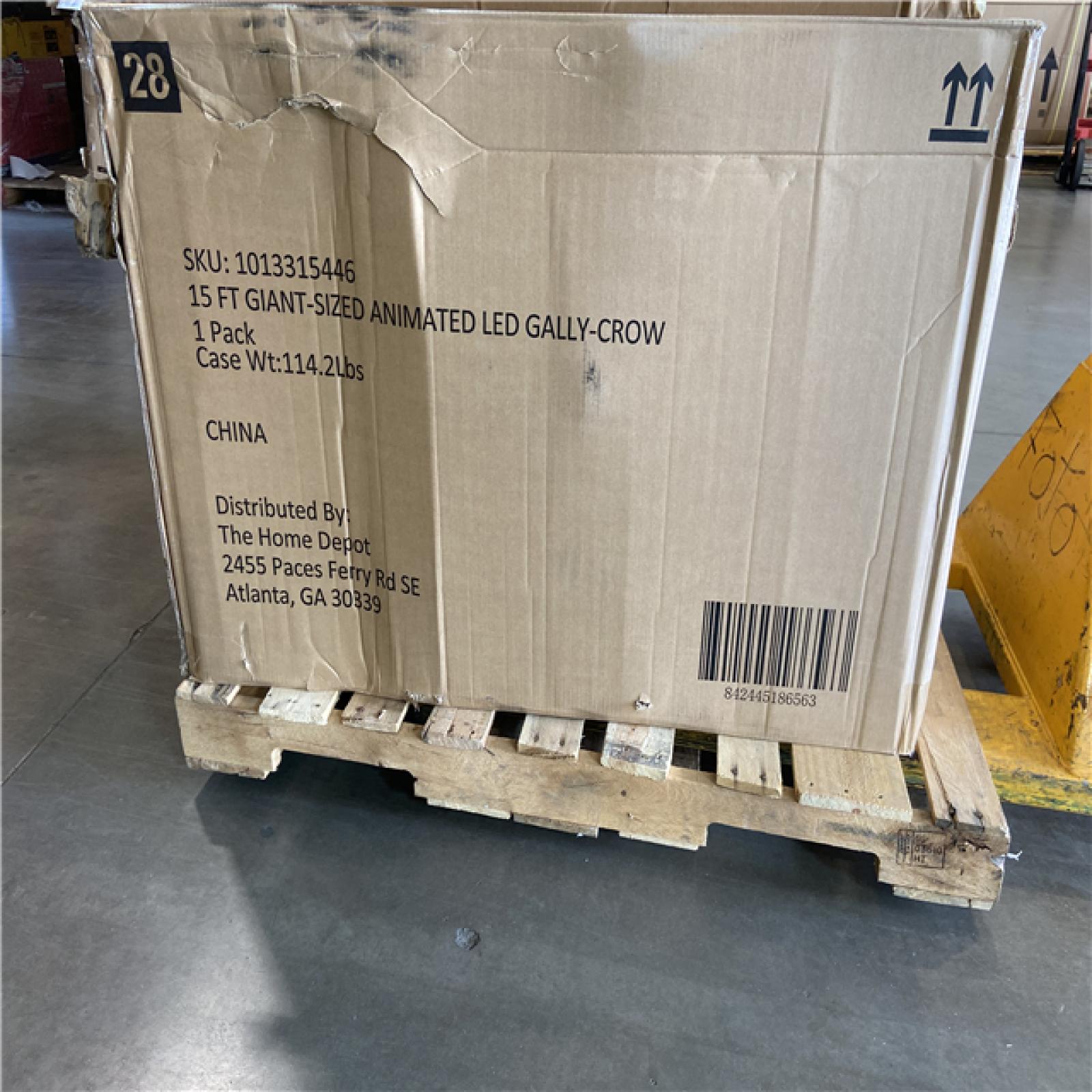 DALLAS LOCATION - Home Accents Holiday 15 ft. Grave & Bones Giant-Sized Animated LED Gally-Crow