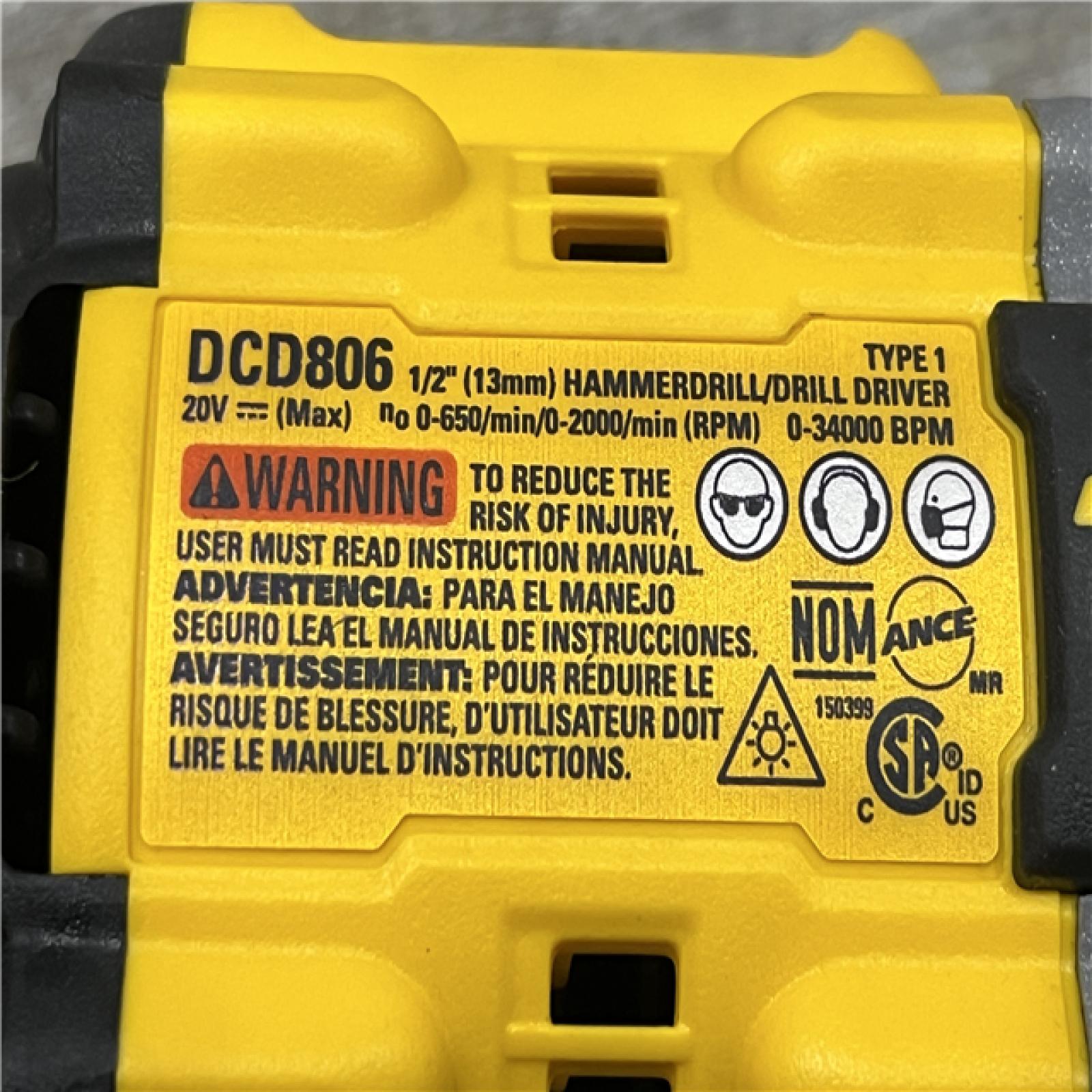 AS-IS DEWALT 20V XR Brushless Cordless 1/2 in. Hammer Drill (Tool-Only)