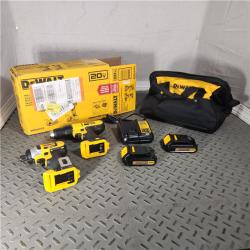 Houston Location - AS-IS DeWalt DCK240C2 20-Volt Max Drill/Driver & Impact Driver Combo Kit  1/2 in.  (2) Batteries - Appears IN GOOD Condition