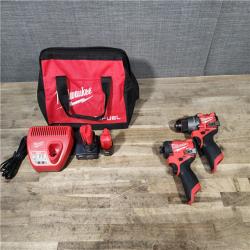 HOUSTON LOCATION - AS-IS (APPEARS LIKE NEW) Milwaukee 3497-22 12V Brushless Hammer Drill and Impact Driver Combo Kit