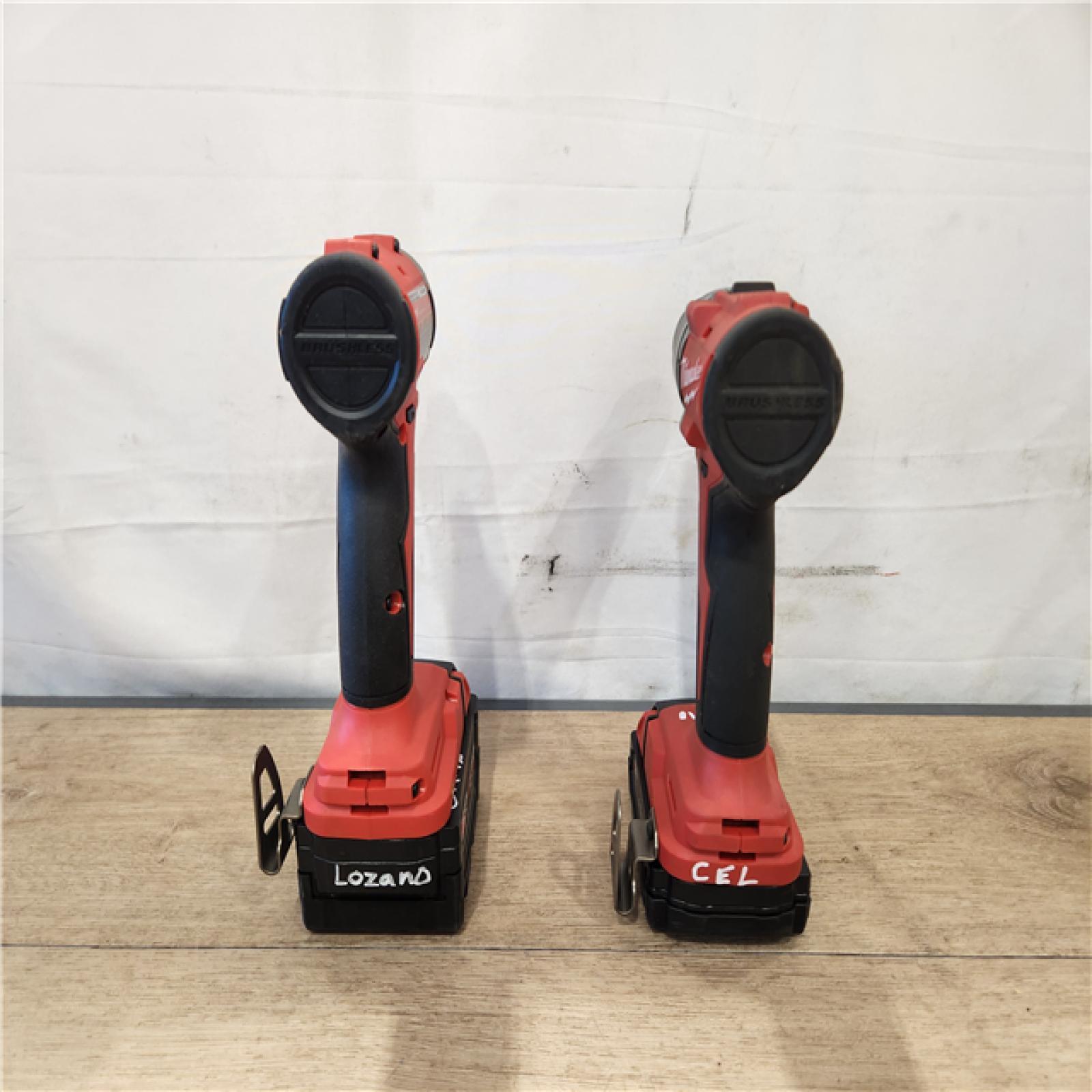 AS-IS- Milwaukee 18-Volt Lithium-Ion Brushless Cordless Compact Hammer Drill/Impact Combo Kit