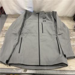 AS-IS Milwaukee Men's X-Large 12-Volt Lithium-Ion Cordless Tough Shell Gray Heated Jacket Kit
