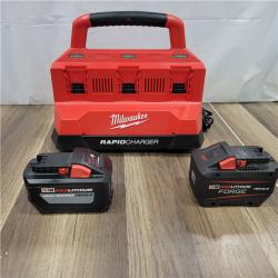 AS-IS Milwaukee  M18 18V Lithium-Ion REDLITHIUM FORGE Starter Kit with Two 12.0 Ah Battery Pack and PACKOUT 6-Port Rapid Charger