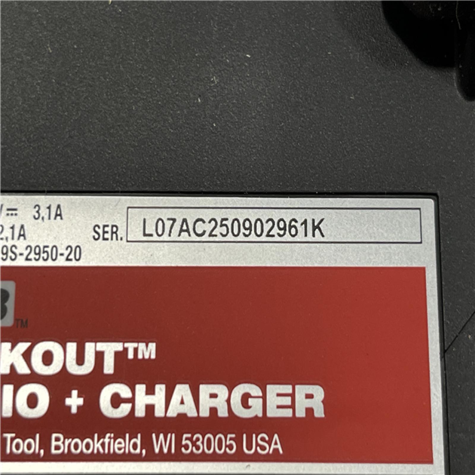 AS-IS Milwaukee Lithium-Ion Cordless PACKOUT Radio/Speaker with Built-In Charger
