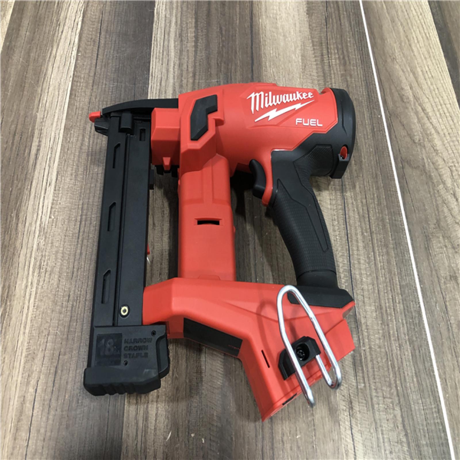 AS-IS Milwaukee  FUEL 18-Volt Lithium-Ion Brushless Cordless 18-Gauge 1/4 in. Narrow Crown Stapler (Tool-Only)