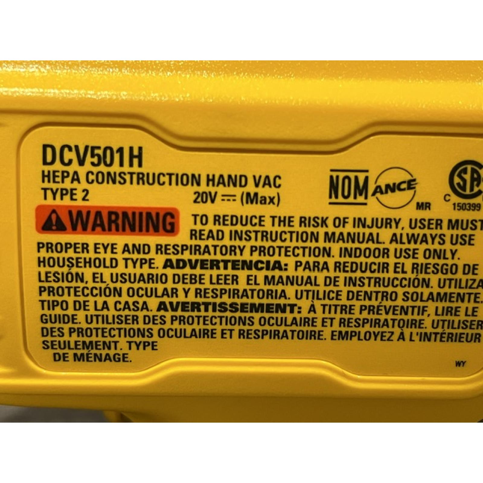 AS-IS DEWALT Bagless 20V MAX Stick Cordless General Dirt Filter Handheld Vacuum (Tool Only)
