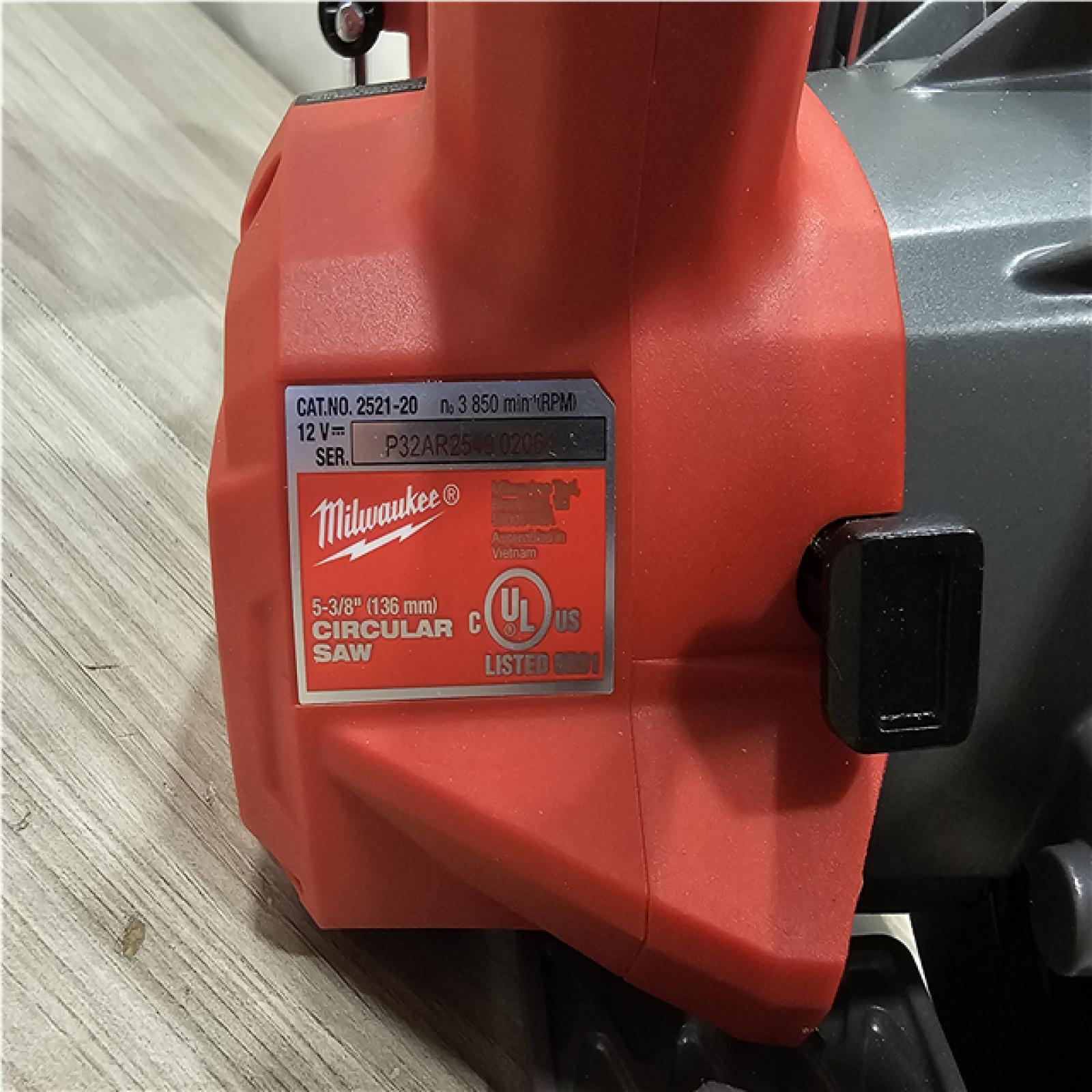 AS-IS MILWAUKEE M12 5-3/8 CIRCULAR SAW (Tool-Only)