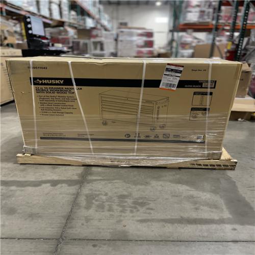 DALLAS LOCATION- Husky Modular Tool Storage 52 in. W x 20 in. D Standard Duty Black Mobile Workbench Cabinet (2 UNITS)