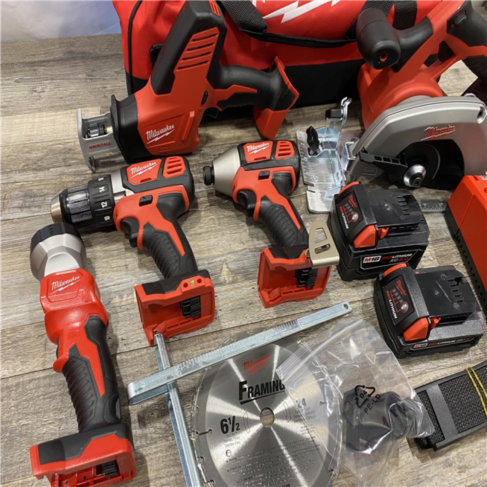 AS-IS Milwaukee 18V Lithium-Ion Cordless Combo Kit