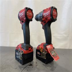 AS-IS - MILWAUKEE FUEL 18V Lithium-Ion Brushless Cordless Hammer Drill and Impact Driver Combo Kit