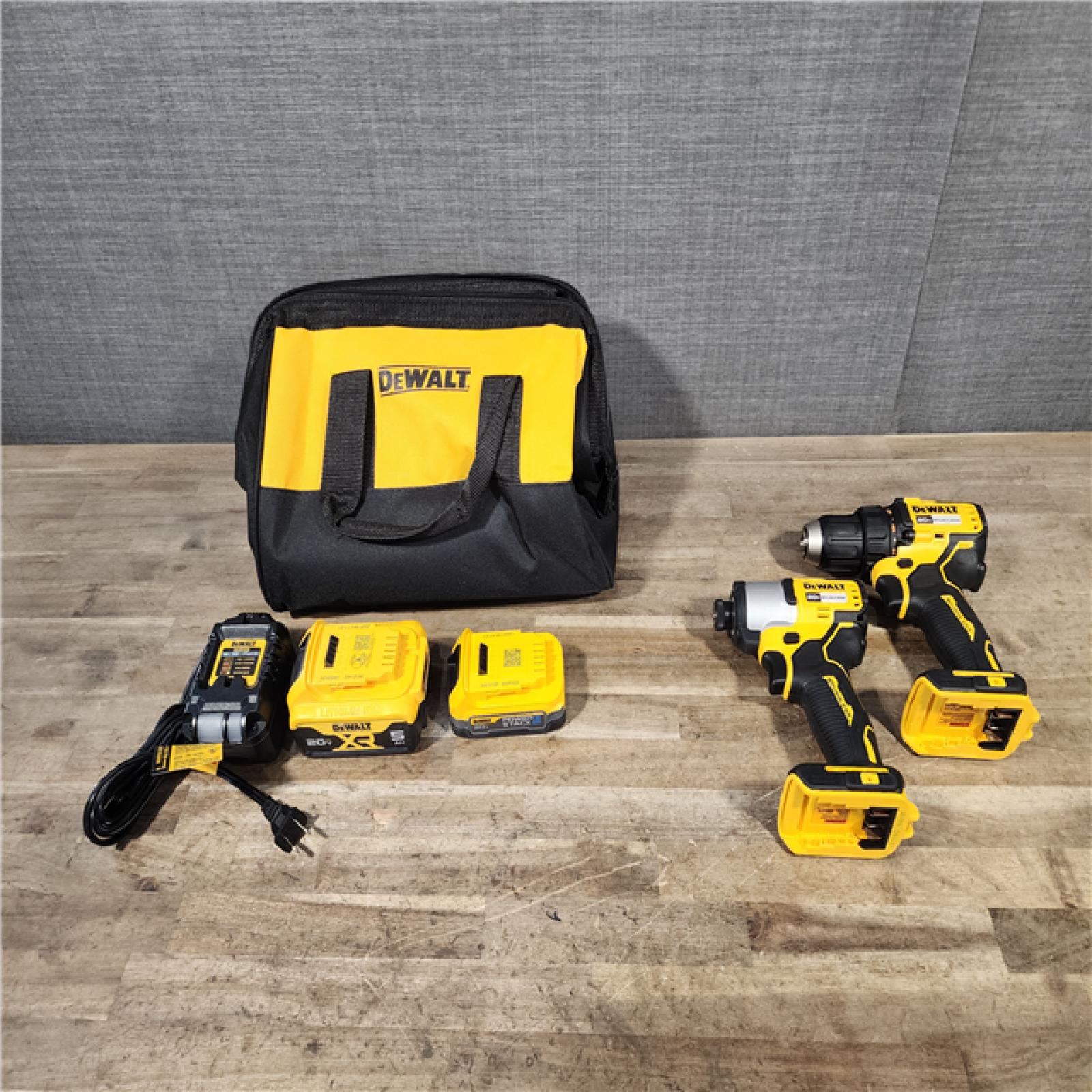 HOUSTON LOCATION - AS-IS DEWALT 2 TOOL COMBO KIT W/ (2) BATTERY & CHARGER