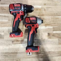HOUSTON LOCATION - AS-IS Milwaukee 18V Lithium-Ion Cordless Drill Driver/Impact Driver Combo Kit