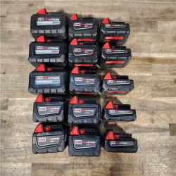 HOUSTON LOCATION - AS-IS MILWAUKEE BATTERY PACK QTY - 15